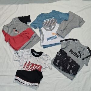 Puma Kids' T-Shirt Collection - Gray, Red, Blue